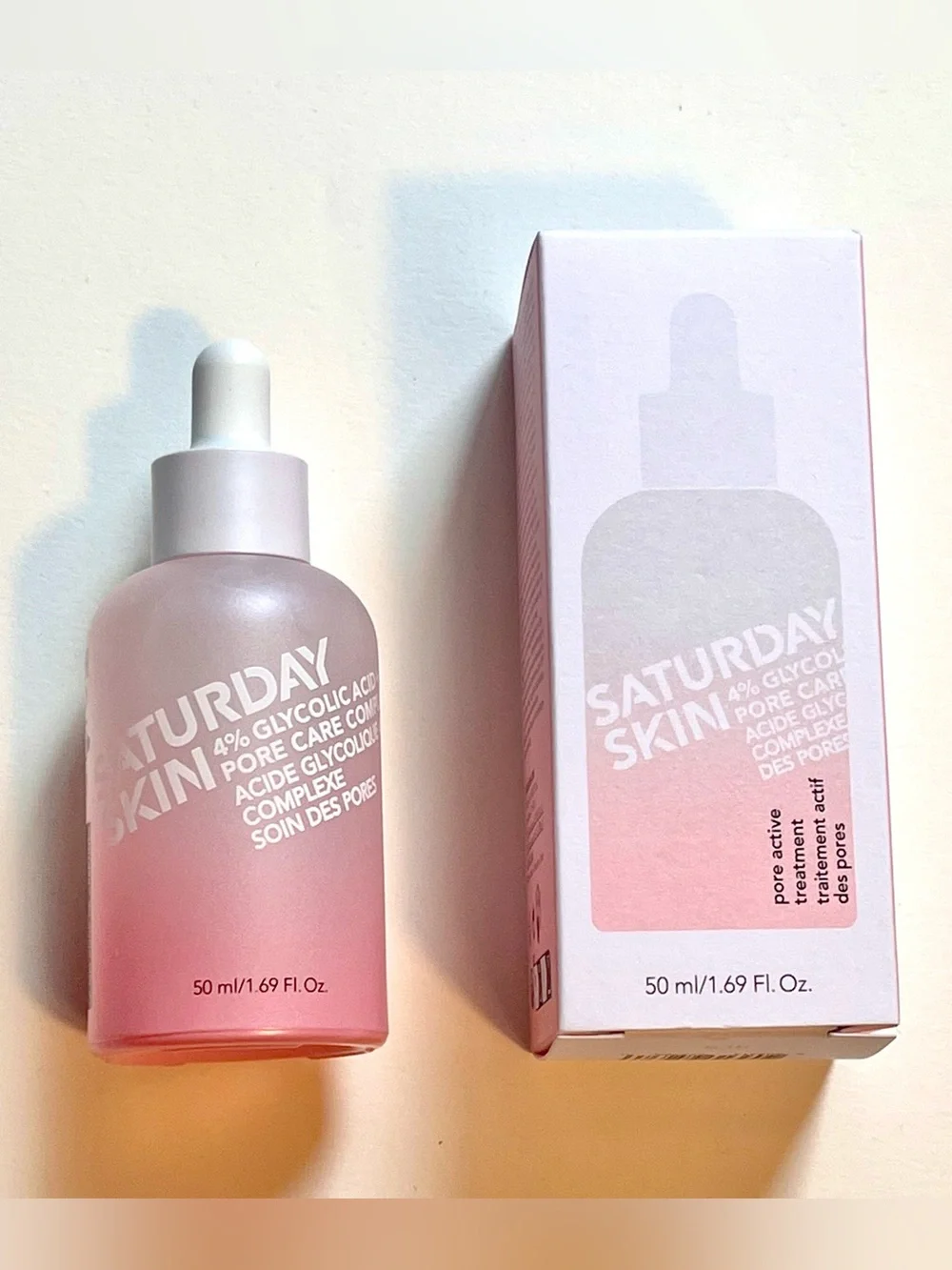 NIB Saturday Skin Pore Care Active Serum 4% Glycolic Acid 50ml K Beauty